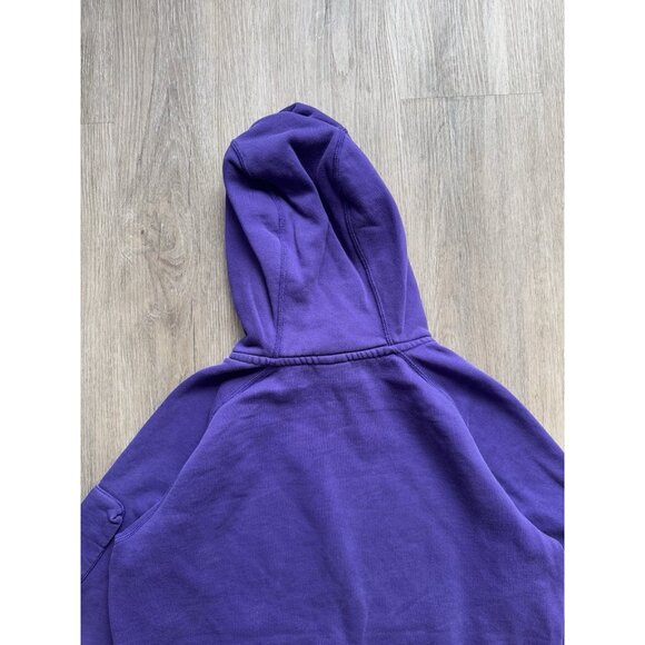 Rare Vintage Y2K Nike Swoosh Full Zip Hoodie Sweater Purple Violet Streetwear - Picture 9 of 15